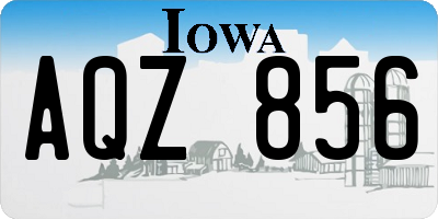 IA license plate AQZ856