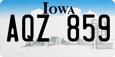 IA license plate AQZ859