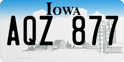 IA license plate AQZ877