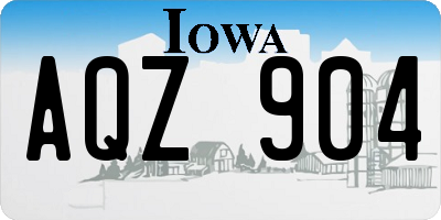 IA license plate AQZ904
