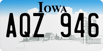 IA license plate AQZ946