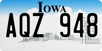 IA license plate AQZ948