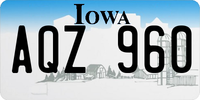 IA license plate AQZ960