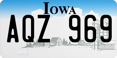 IA license plate AQZ969