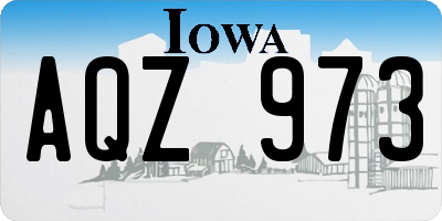 IA license plate AQZ973