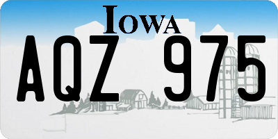 IA license plate AQZ975