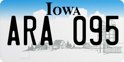 IA license plate ARA095