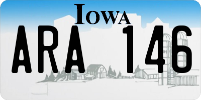 IA license plate ARA146