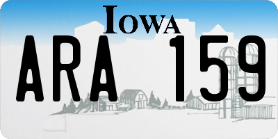 IA license plate ARA159