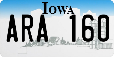 IA license plate ARA160