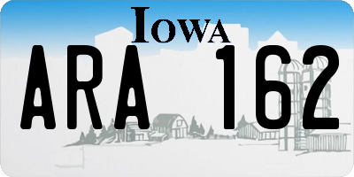 IA license plate ARA162