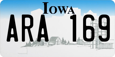 IA license plate ARA169