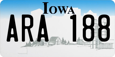 IA license plate ARA188