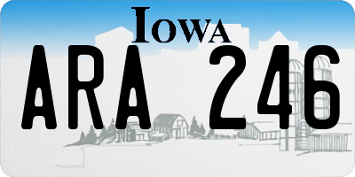 IA license plate ARA246