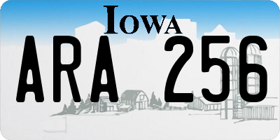IA license plate ARA256