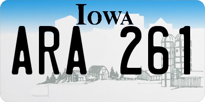IA license plate ARA261