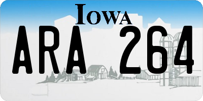 IA license plate ARA264