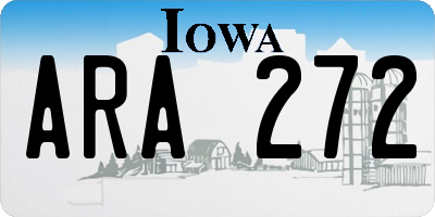 IA license plate ARA272
