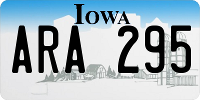 IA license plate ARA295