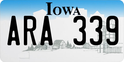 IA license plate ARA339
