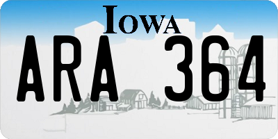 IA license plate ARA364