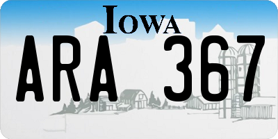 IA license plate ARA367