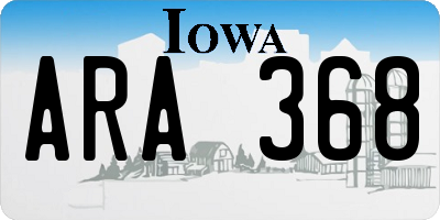 IA license plate ARA368