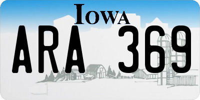 IA license plate ARA369