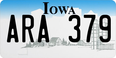 IA license plate ARA379