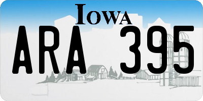 IA license plate ARA395