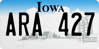 IA license plate ARA427