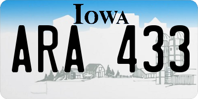 IA license plate ARA433