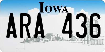 IA license plate ARA436