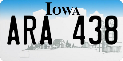 IA license plate ARA438