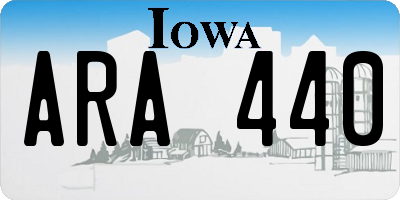 IA license plate ARA440