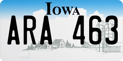 IA license plate ARA463