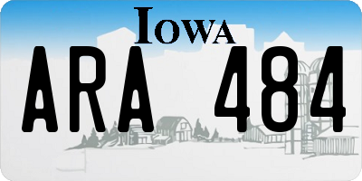 IA license plate ARA484