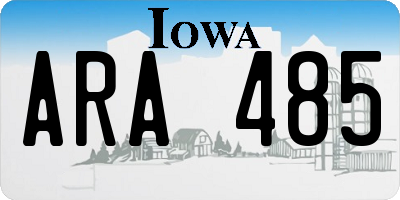 IA license plate ARA485