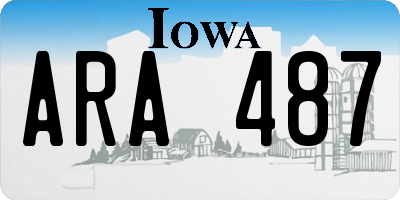 IA license plate ARA487
