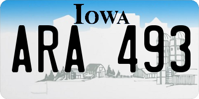 IA license plate ARA493