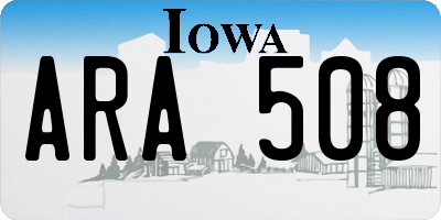 IA license plate ARA508