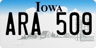 IA license plate ARA509