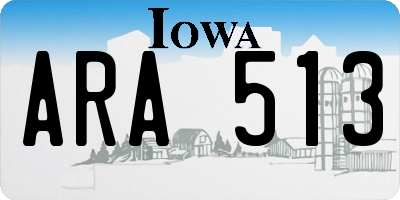 IA license plate ARA513