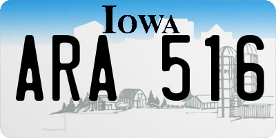 IA license plate ARA516