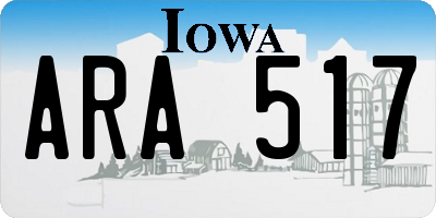 IA license plate ARA517