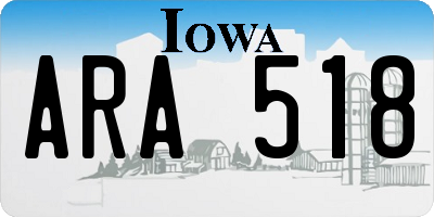 IA license plate ARA518