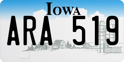 IA license plate ARA519
