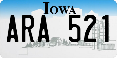 IA license plate ARA521