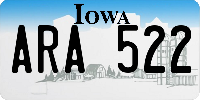 IA license plate ARA522