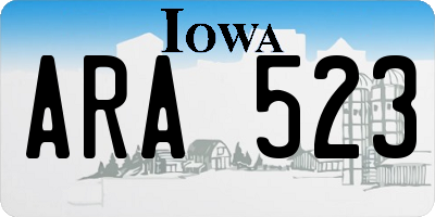 IA license plate ARA523